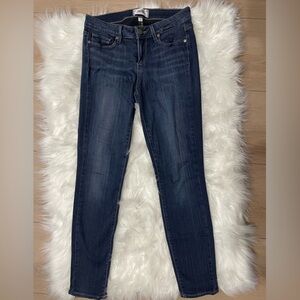 Paige Verdugo Ankle Skinny Jeans. Dark Blue, Size 26.